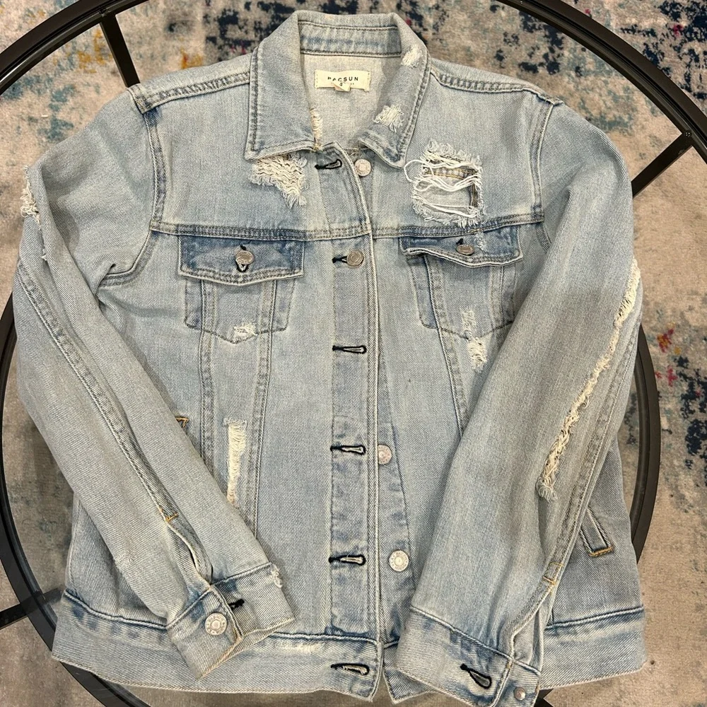 Women Pacsun Blue Jean Jacket - Picture 1 of 9
